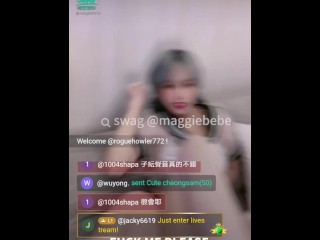 Jerf off with big tits Asian camgirl @maggiebebe SWAG.live