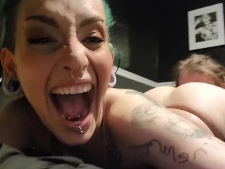 Hot Girl Drains Big Man's Cock