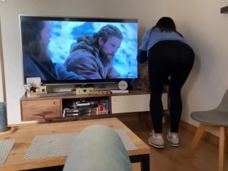 P1 DICK FLASH MAID while watching Netflix Vikings Valhalla