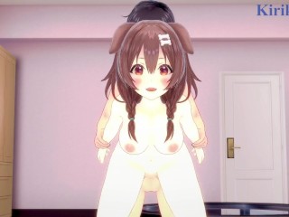 Inugami Korone and I have intense sex in the bedroom. - Hololive VTuber Hentai