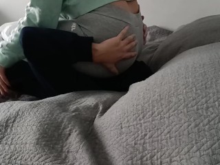 Facesitting and Farting on My Slave in Grey Leggings