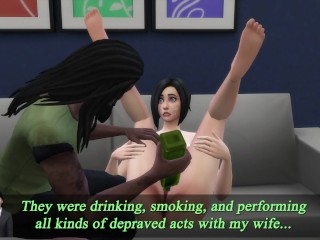 Horny Wife Cheats in Front of Husband - Part 2 - DDSims