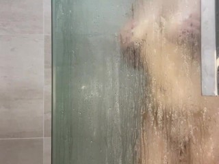 18 Year old SHOWERING and MASTURBATING after hard school day