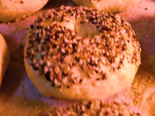 Jerk off while loving my Homemade warm bagels