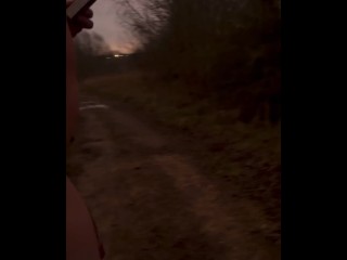 Long walk naked barefoot