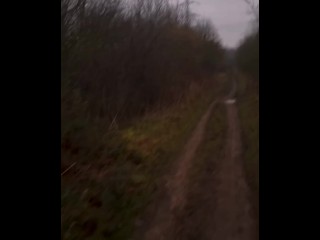 Long walk naked barefoot