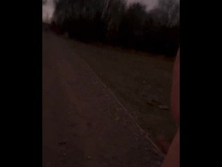 Long walk naked barefoot