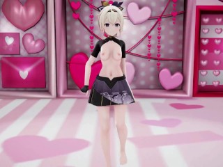 Kazama Iroha Hentai Undress Dance Lap Tap Love MMD 3D HoloLive Samurai Girl DARK PURPLE EYES