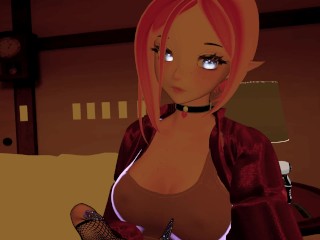 ASMR VRChat RP - Cutting your hair while squeezing your cummies :3 - POV - F4M - LEWD