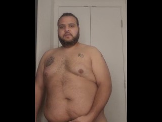 Fat arab man Masterbating in the bathroom