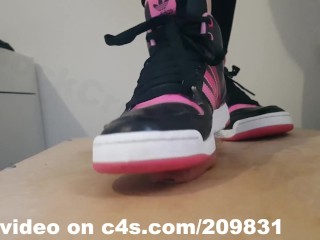 Cock Crush Cum with Adidas High Tops