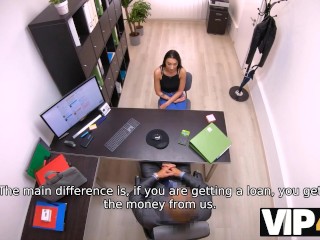 VIP4K. Woman is rammed by the horny lender hoping for some discount