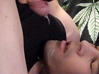 CUMMING ALL OVER MY OWN FACE! Mature solo male (SHOOTING CUM inside his own MOUTH!)