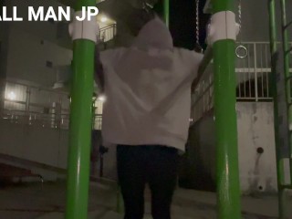 [Japanese] cute girl can't stand it while practicing pole dancing and leaks a lot...♡