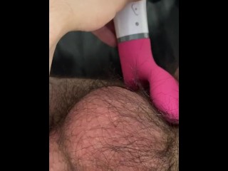 Beautiful Hairy Trans Girl Gives Herself an anal orgasm