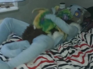 Furry fucking a plush toy