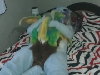 Furry fucking a plush toy
