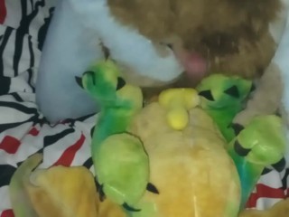 Furry fucking a plush toy