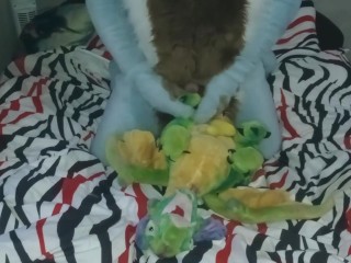 Furry fucking a plush toy