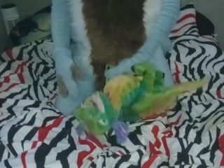 Furry fucking a plush toy