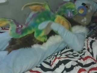 Furry fucking a plush toy