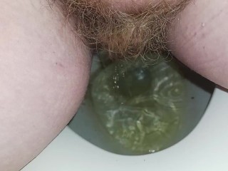 Hairy BBW takes piss in toilet 1/30/2023