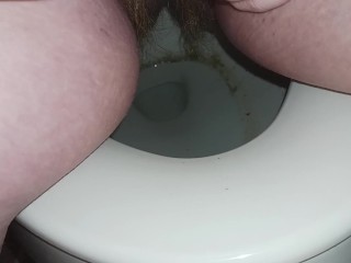 Hairy BBW takes piss in toilet 1/30/2023