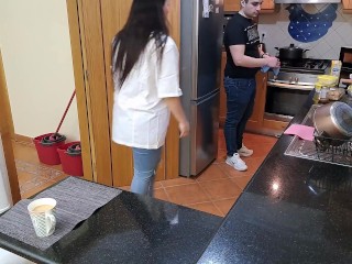 Sexy private chef is seduced with a massage