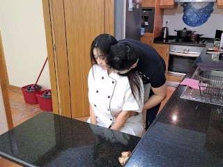 Sexy private chef is seduced with a massage