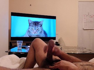 Mastubation while watching erotic movies.