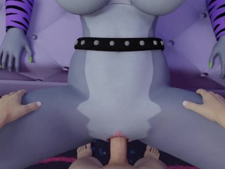 White guy fuck pussy a Roxanne Wolf in a missionary position Five Nights at Freddy's Creampie Cum