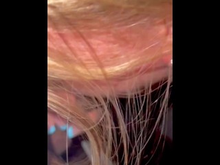 Girlfriend Gives Boyfriend Good Head While Hiding In Parents Closet.