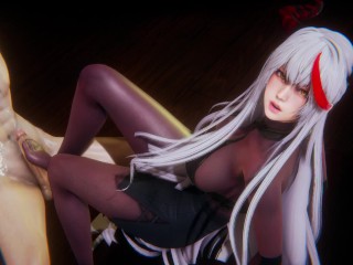 Azur Lane - Agir × Black Stockings × Footjob