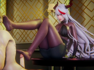 Azur Lane - Agir × Black Stockings × Footjob