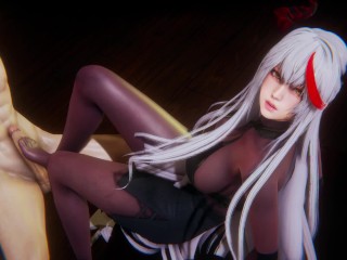 Azur Lane - Agir × Black Stockings × Footjob