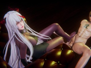 Azur Lane - Agir × Black Stockings × Footjob