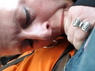 Step Mom Swallows Load On Lunch Break. Car BlowJob With Oral Creampie