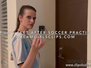 Mila's Feet After Soccer Practice - (Dreamgirls in Socks)