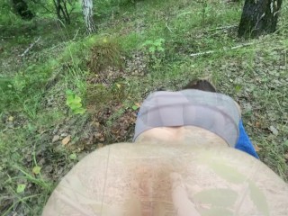 sex in the forest ends vaginally in public with two dildos real sex juicy pussy beautiful ass inside