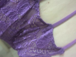 showing off my new purple panties in the work bathroom :p