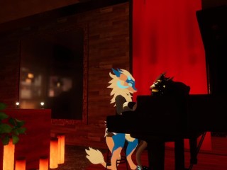 Little Wickerbeast gets pounded over piano