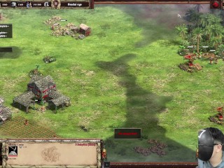 【Age Of Empire 2】001 4 player 3 Hardest AI, Hungry Huns enter their region