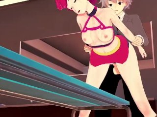 Trish Una is caught by a partner in the locker room and gets fucked hard Jojo´s Bizarre Adventure