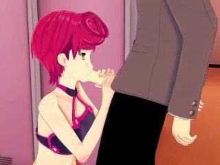 Trish Una is caught by a partner in the locker room and gets fucked hard Jojo´s Bizarre Adventure
