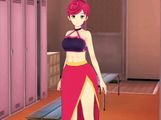 Trish Una is caught by a partner in the locker room and gets fucked hard Jojo´s Bizarre Adventure