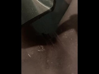 Bath time fun with feet and quick shower head orgasm 😏