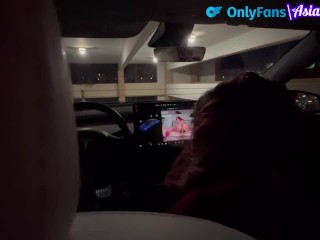 Asian hotwife Monique Mae takes a fans cock in the parking lot of a Vegas Casino