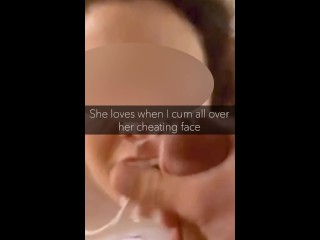 Scarlett VanWhite - Sexy Hotwife sends Cuckold Captions Snaps to her hubby while she gets a facial!
