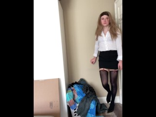 Tranny dominates you at work