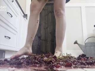 For my foot fetish lovers, just crushing grapes with my feet